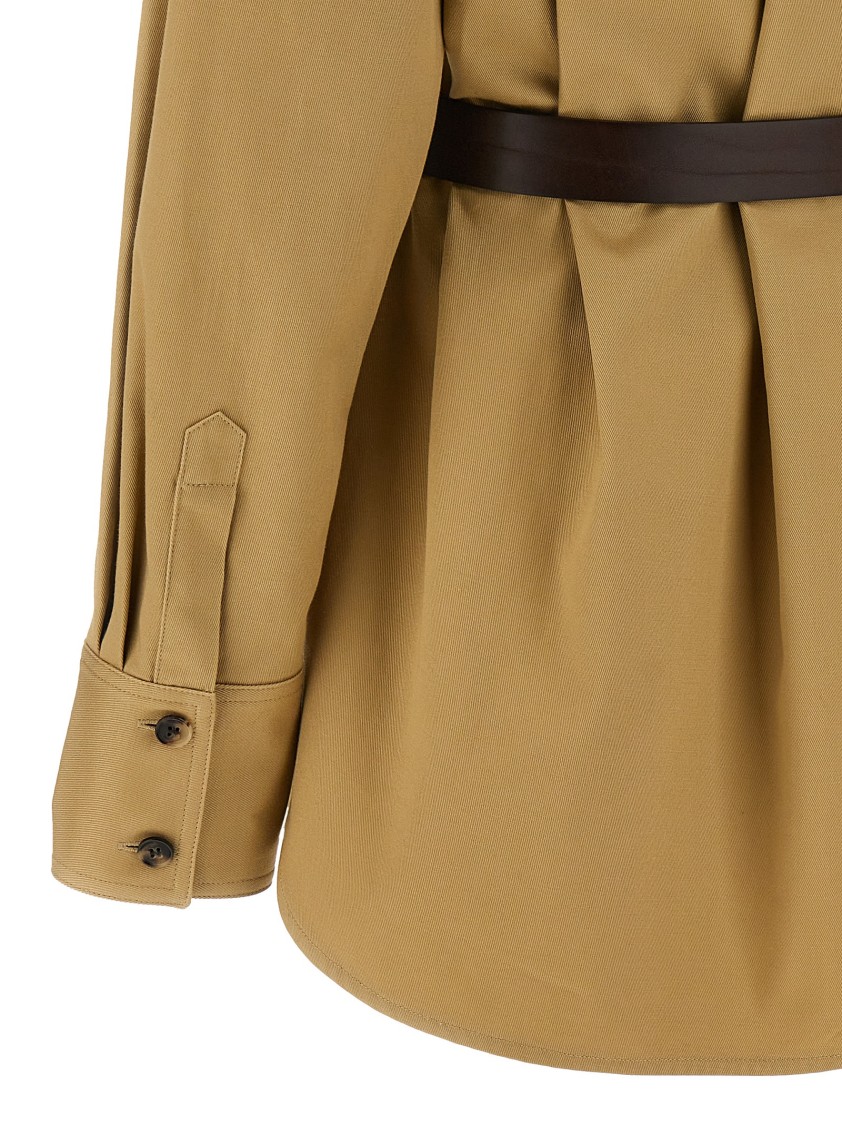 Saint Laurent Saharan Drill Shirt In In Neutral