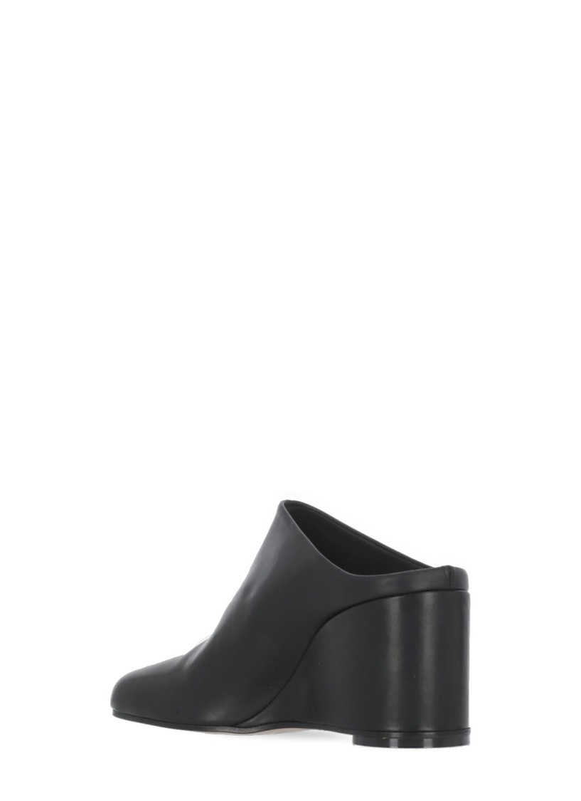 Mm6 Maison Margiela Womens Mm6 Anatomic Slipper Leather Wedge Heel