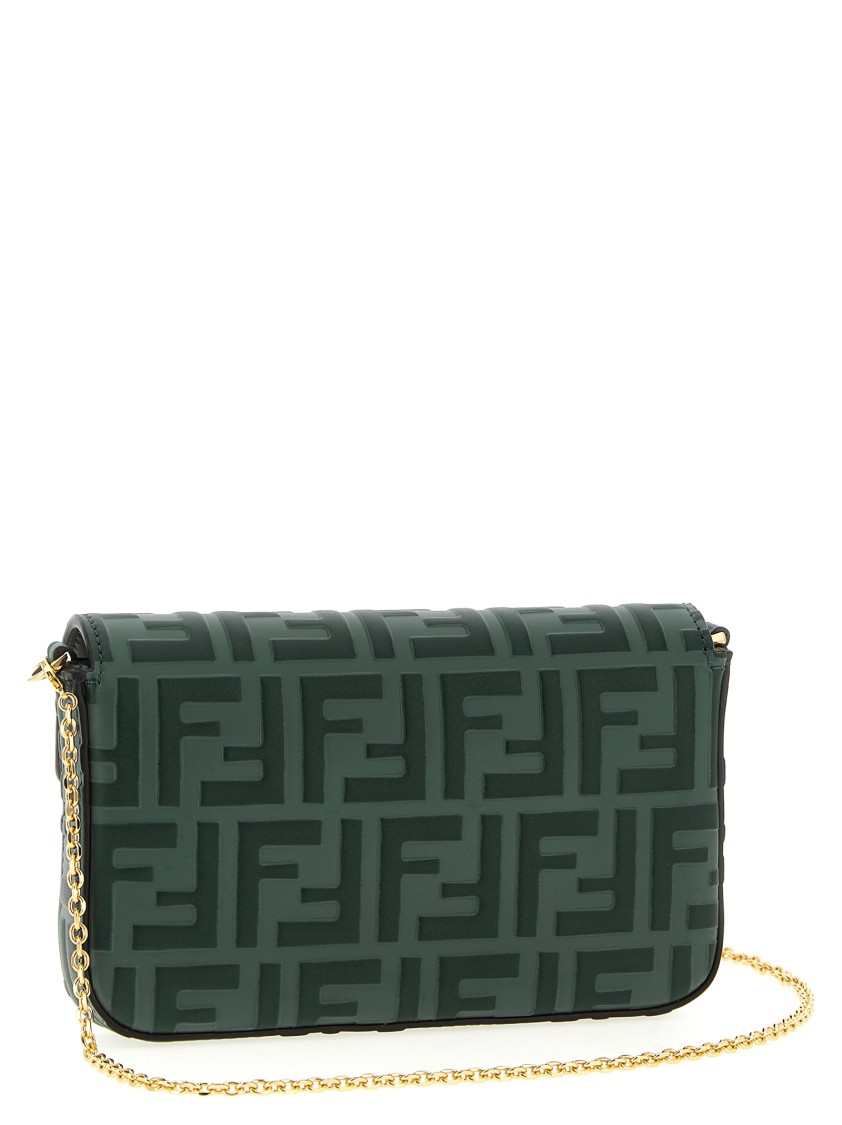 Fendi Ff Diamonds' Wallet On Chain In Black