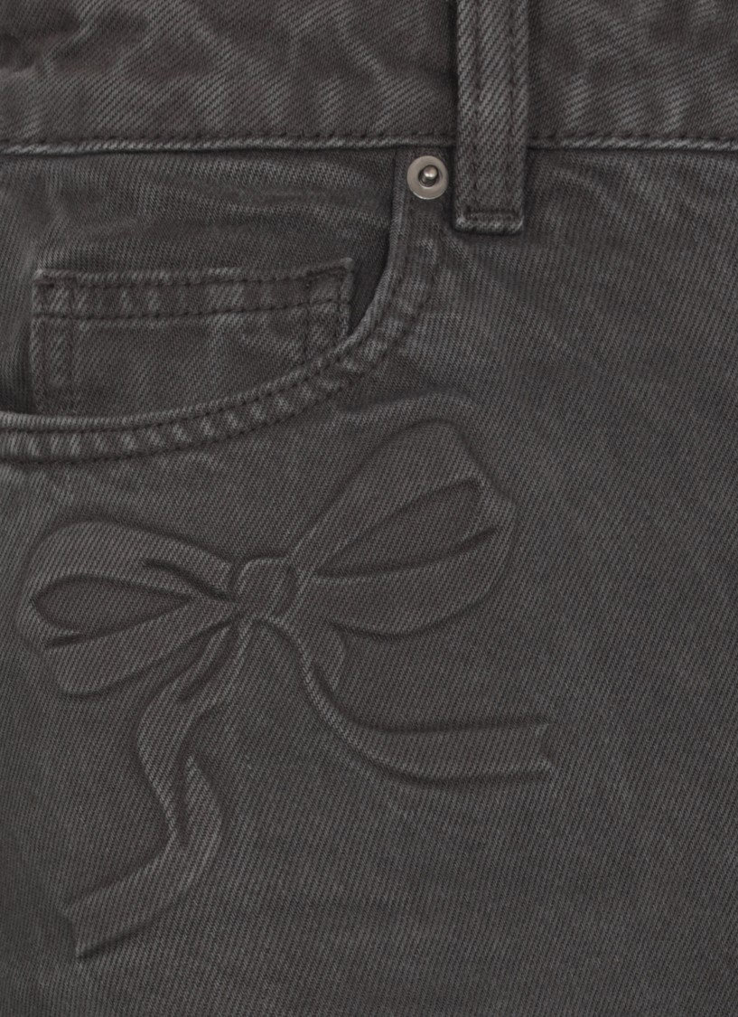 Self-portrait Wide-leg Palazzo Jeans In Grey
