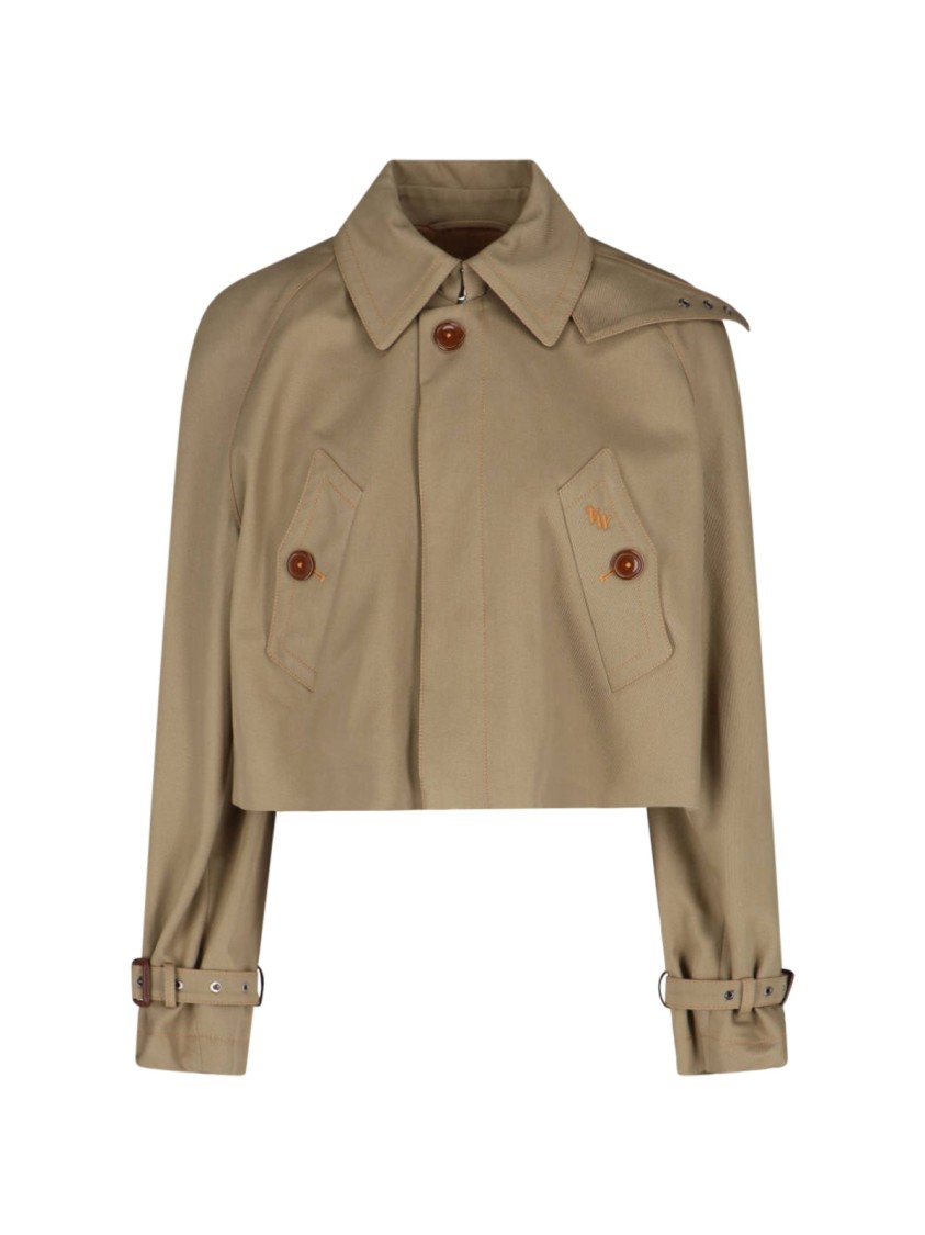 Vivienne Westwood Casual Jacket With Embroidered Detail And Epaulettes In Brown