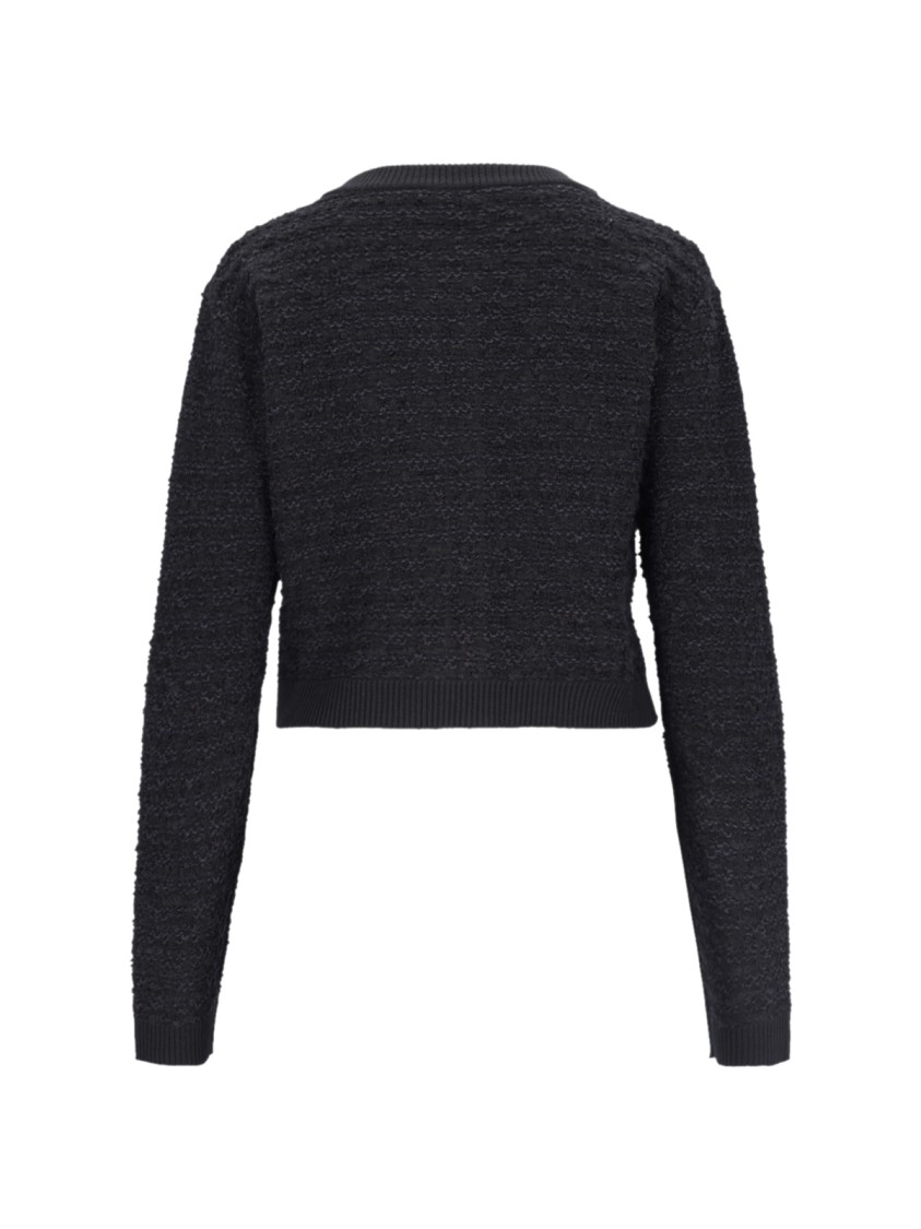 Versace Black Cardigan With Jewel Buttons