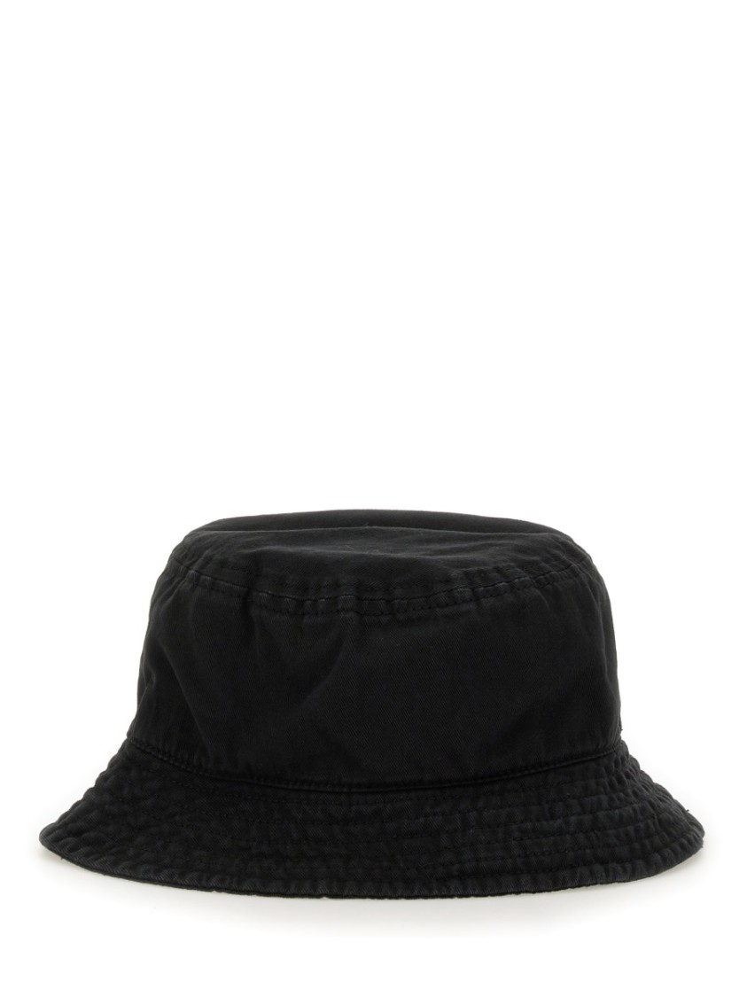 Vivienne Westwood Logo Cotton Bucket Hat In Black