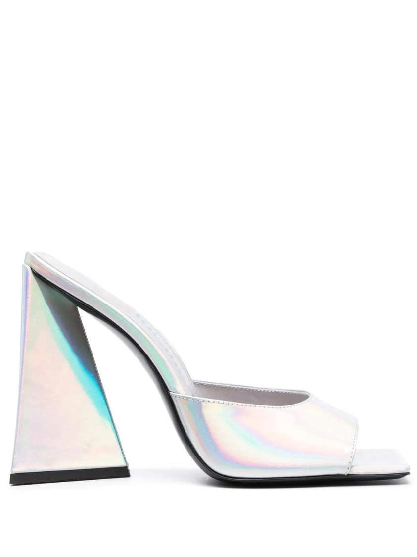 Attico The Devon 115mm Mule In Silver