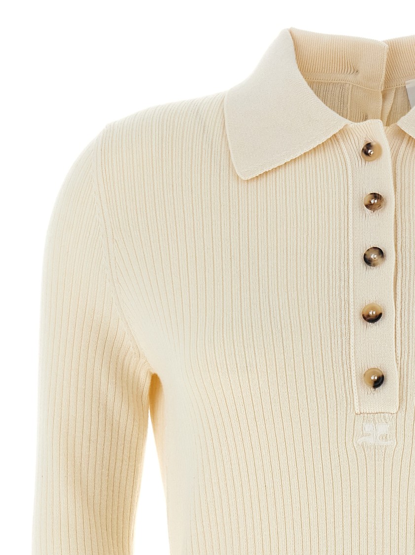 Courrèges Courreges 'multi Buttons' Sweater In Neutral