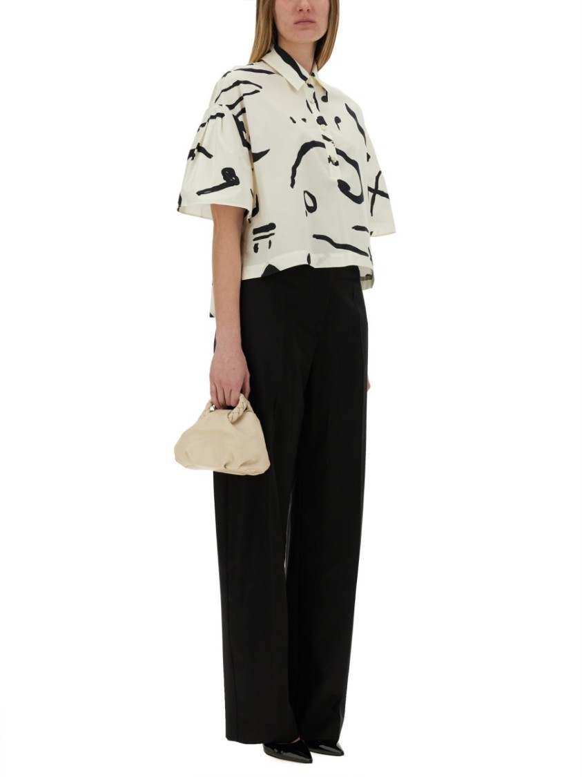 Shop Alysi "printed Orchestra" Polo Shirt In White