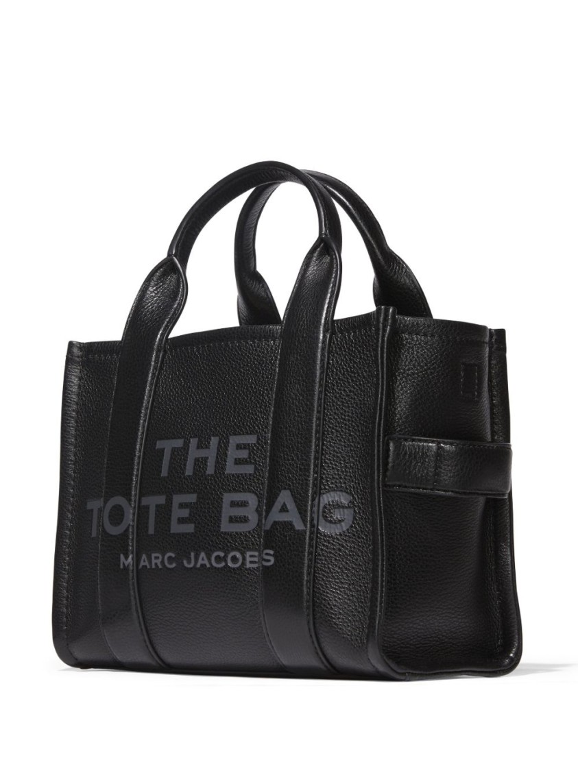 Marc Jacobs Textured Black Tote Bag With Dual Handles And Adjustable Strap In Black