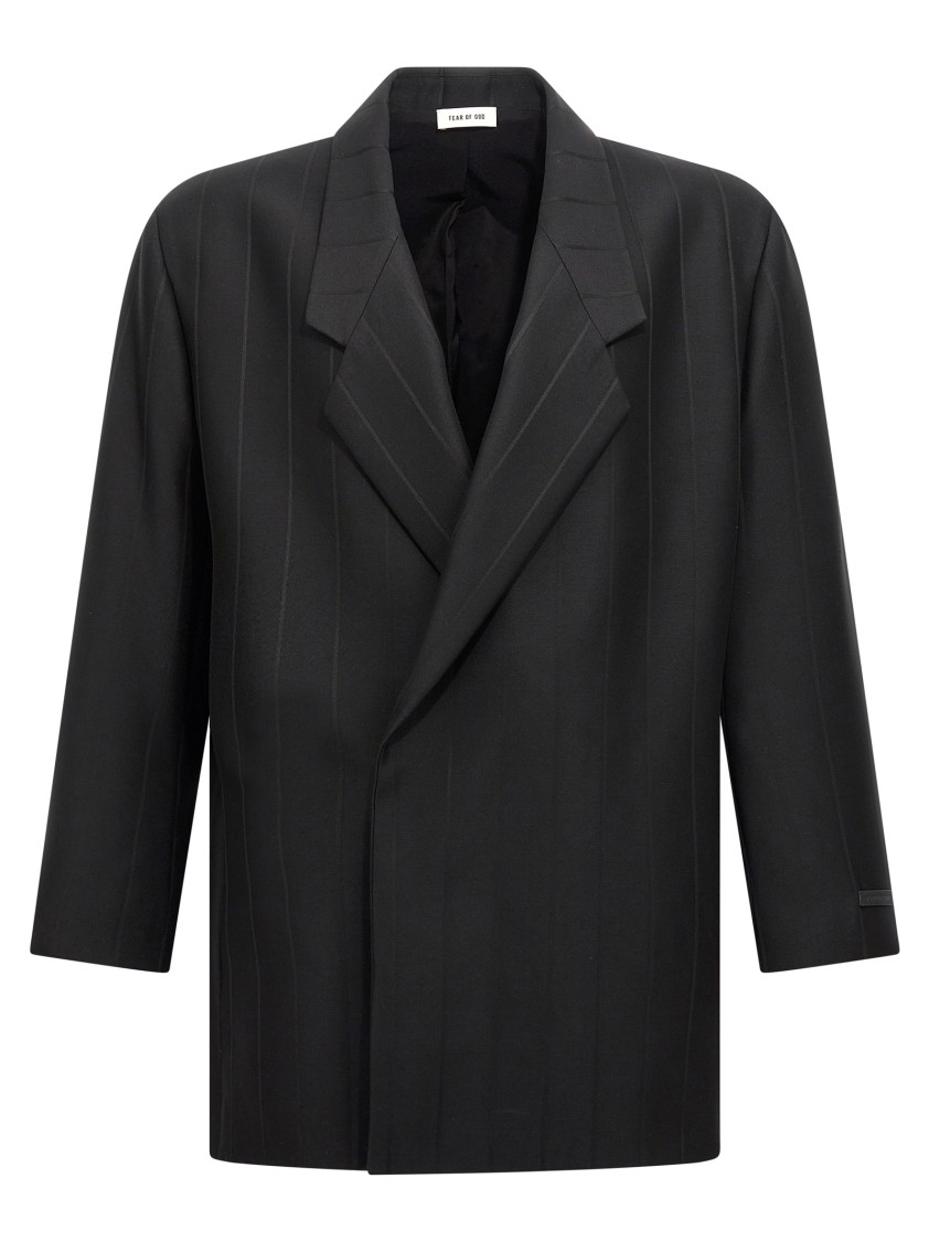 Fear Of God Casual Blazer With Striped Pattern And Button Cuffs