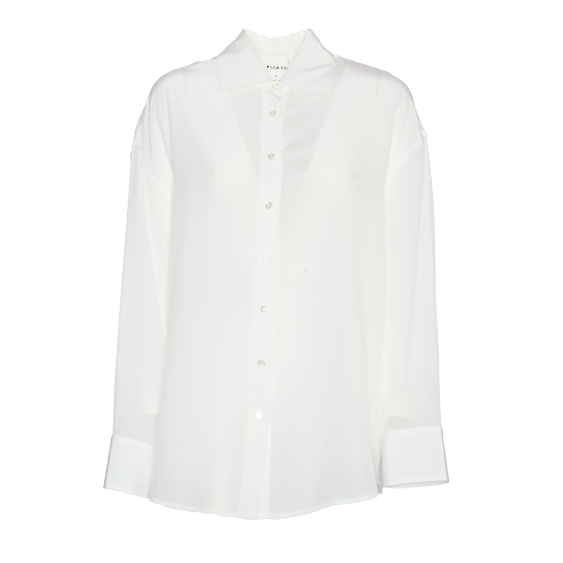 P.a.r.o.s.h Parosh Silk Shirt With Classic Button Closure In Gray