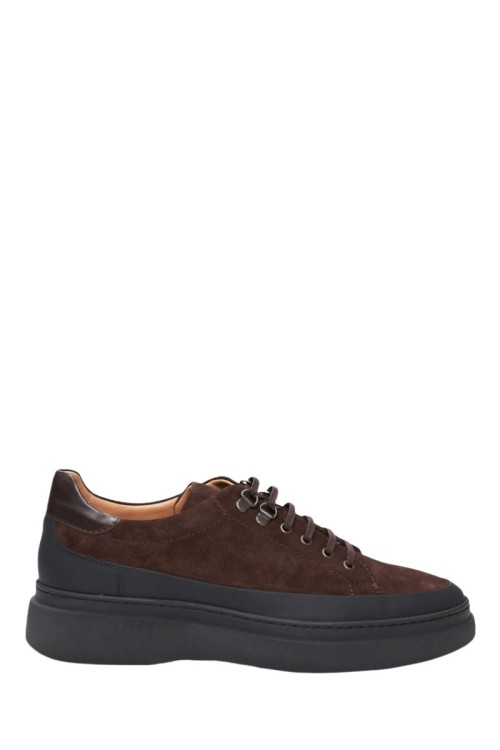 スニーカー Philippe Lang Lace Up Leather Sneakers Philippe Lang Lace Up Leather Sneakers in Brown | THE LIST
