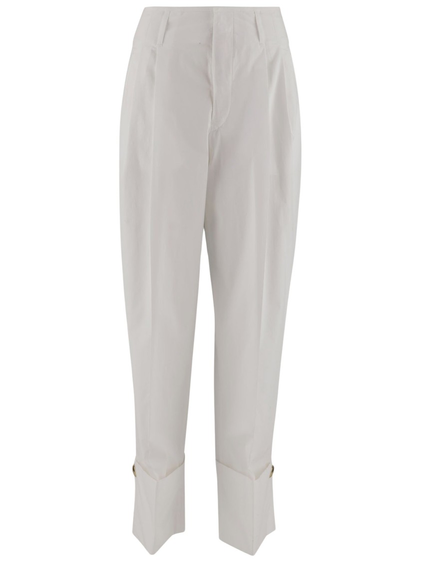 Shop Darkpark Diana Cotton Pants In White