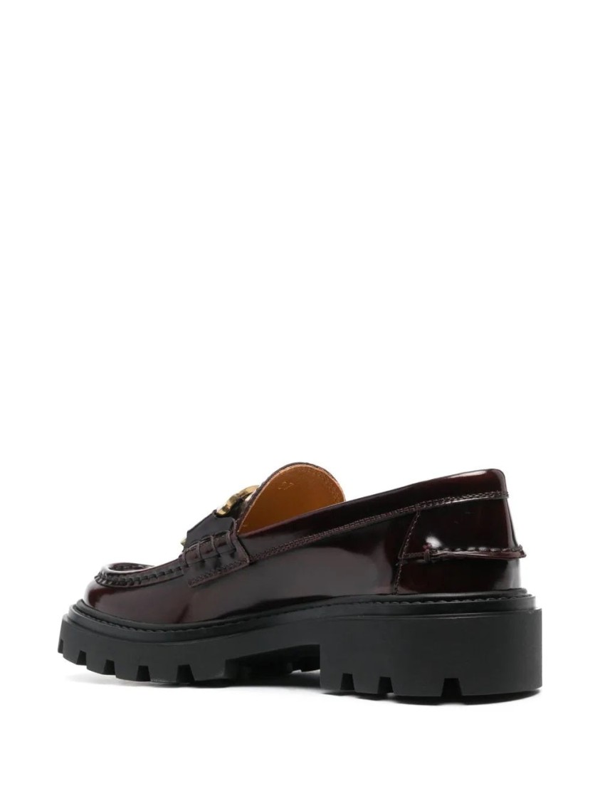 Tod's Brown Leather Loafers In Brown