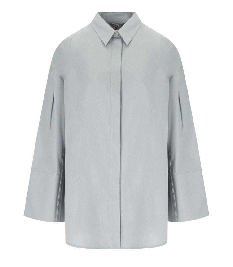 Max Mara Sapore Dusty Light Blue Shirt In Gray