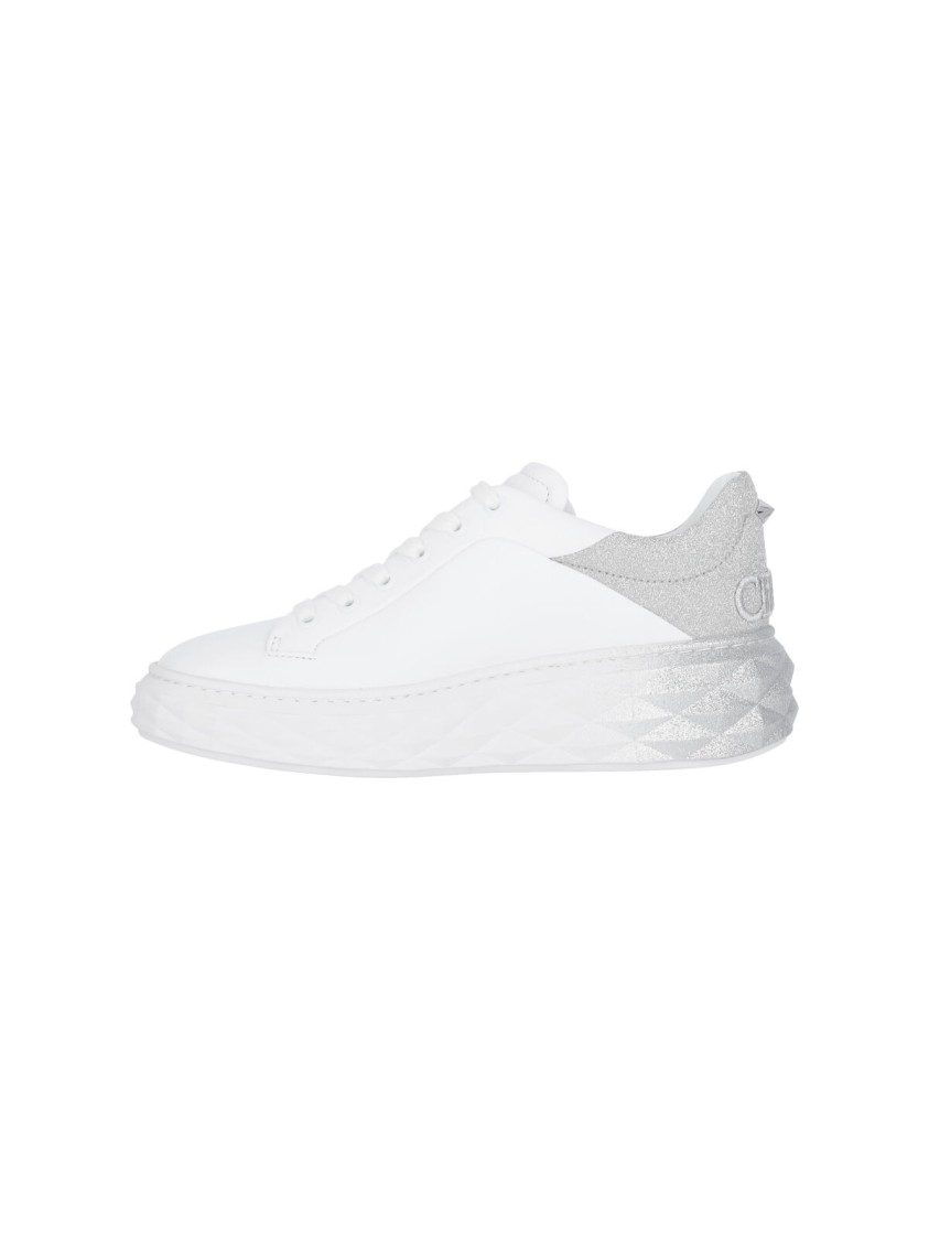 Shop Jimmy Choo "diamond Maxi/f Ii" Sneakers – White