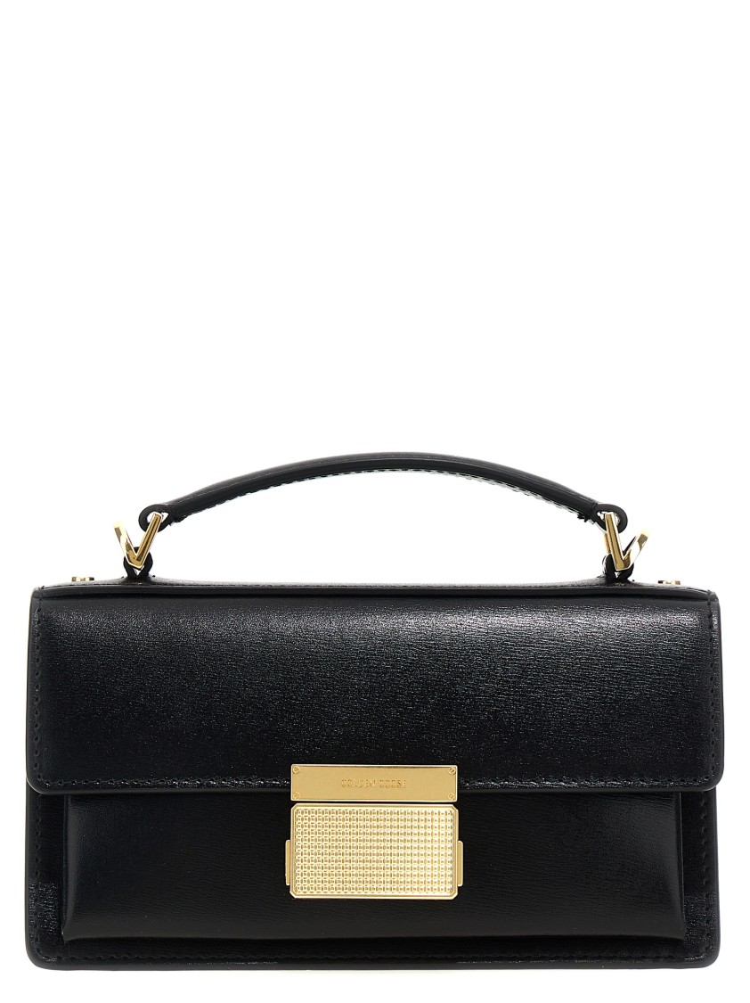 Golden Goose 'venezia' Black Hangbag With Adjustable And Removable Shoulder Strap And Clasp Closure In Black