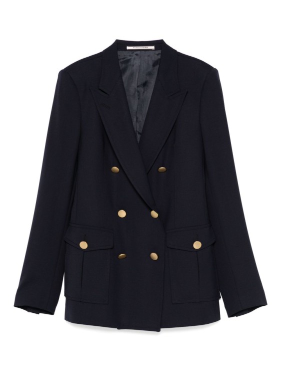 Tagliatore Double-Breasted Tailored Jacket With Gold Button