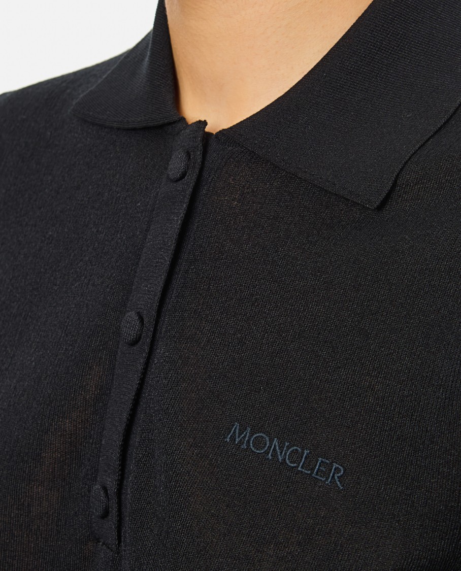 Tシャツ・カットソー Moncler Semi-Transparent Black Polo Shirt Moncler Semi-transparent Black Polo Shirt | ModeSens