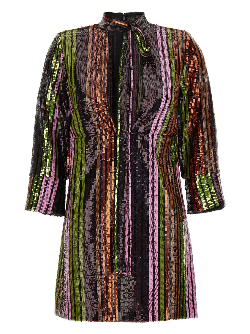 Dsquared2 Disco Queen Sequin-embellished Minidress In Brown