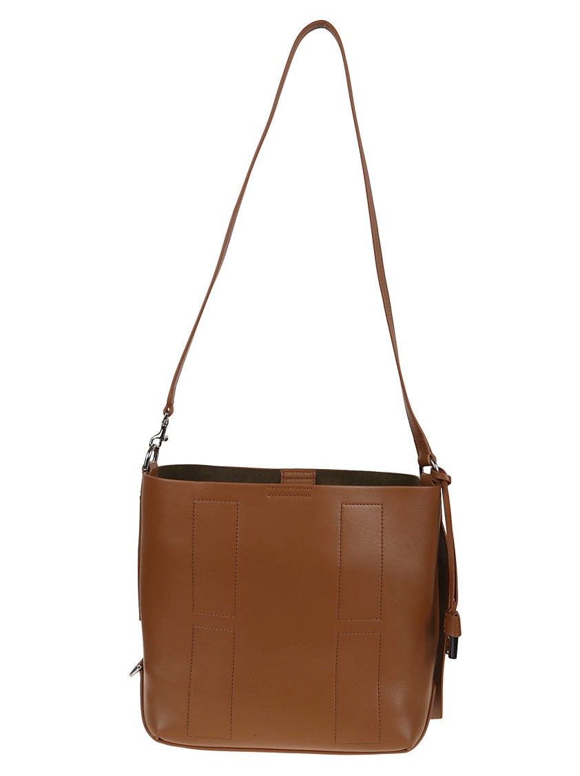 Hogan Soft Leather Hobo Bag With Removable Pouch