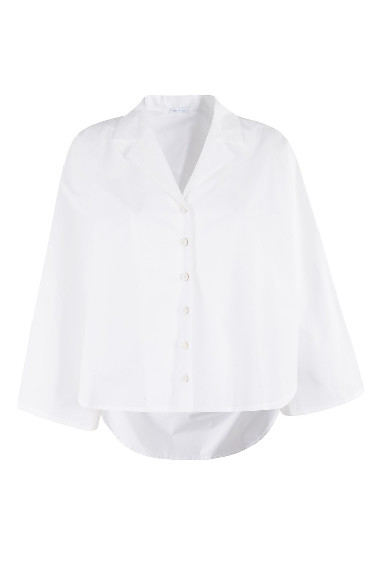 MALO MALO OVERSIZED WHITE COTTON SHIRT
