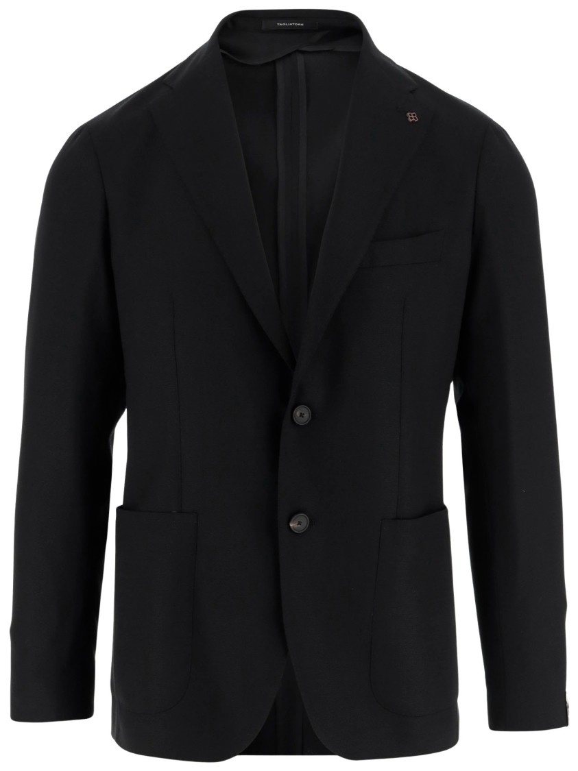 TAGLIATORE TAGLIATORE STRETCH WOOL SINGLE-BREASTED JACKET