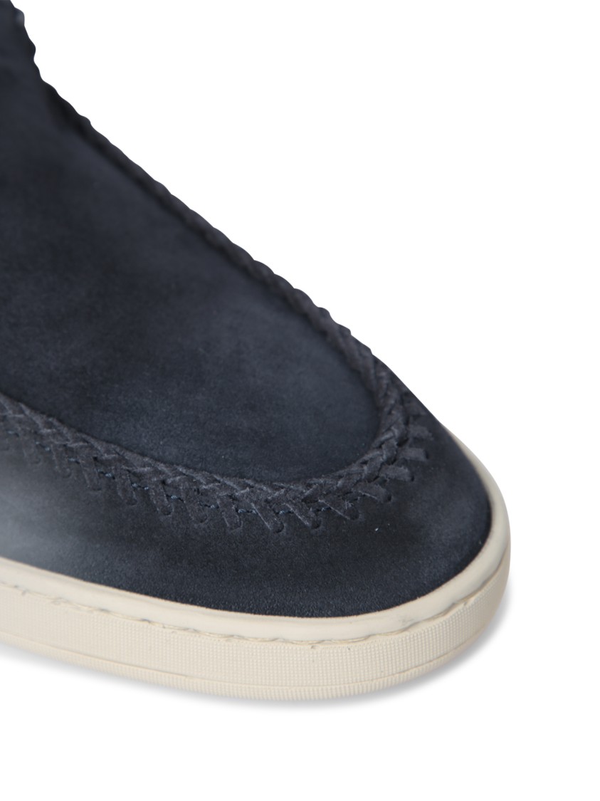 Officine Creative Herbie 001 Loafers In Black Suede In Blue