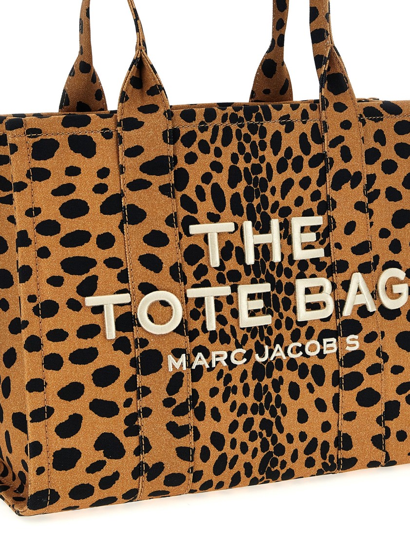 Marc Jacobs 'the Cheetah Canvas Large Tote' Shopping Bag In Brown