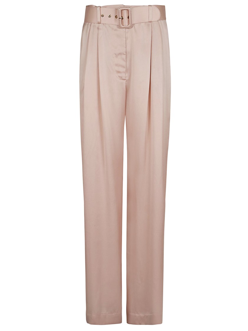 ZIMMERMANN ZIMMERMANN PINK SILK TUCK PANT