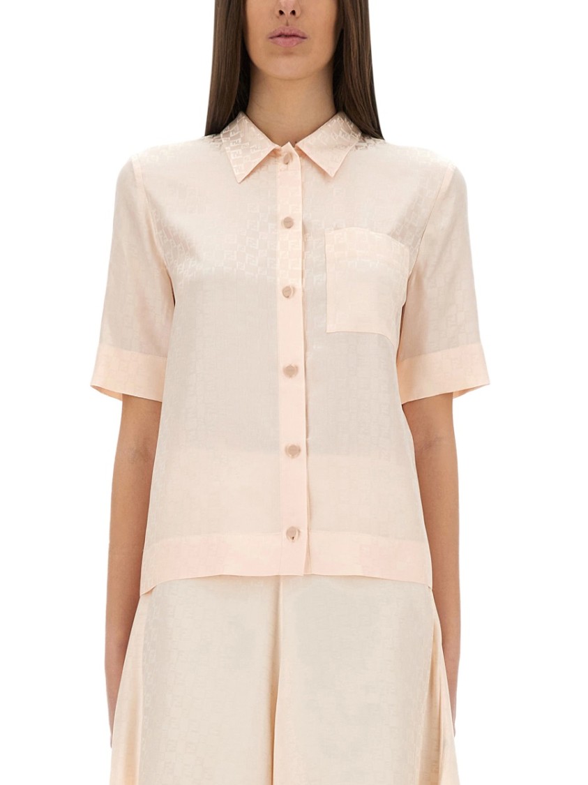 Fendi Ff Pattern Silk Shirt