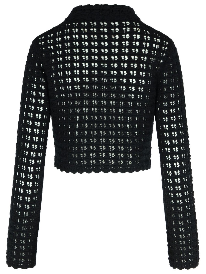 Dolce & Gabbana Wool Jacket Scalloped Edges Button Detailing In Black