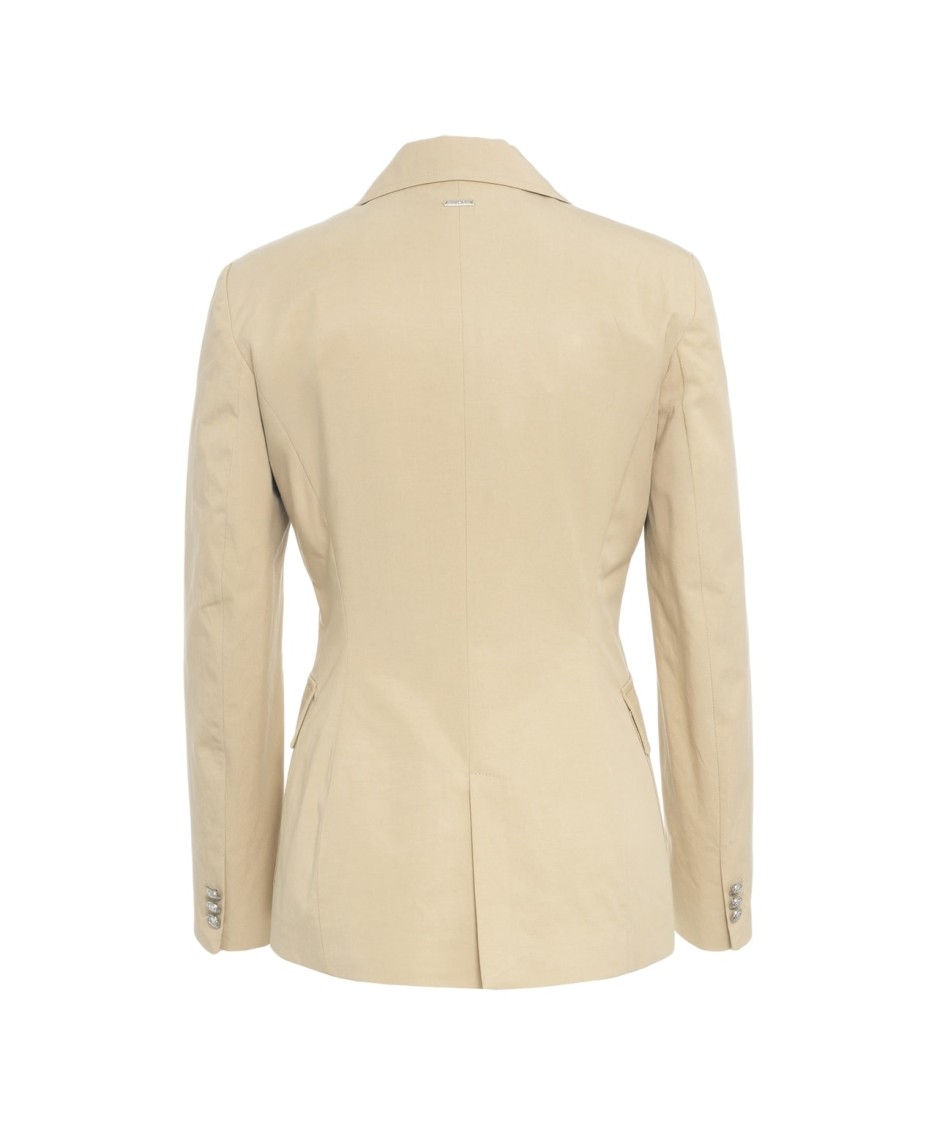 LIU •JO LIU JO TAILORED SAFARI BLAZER WITH NOTCHED LAPELS