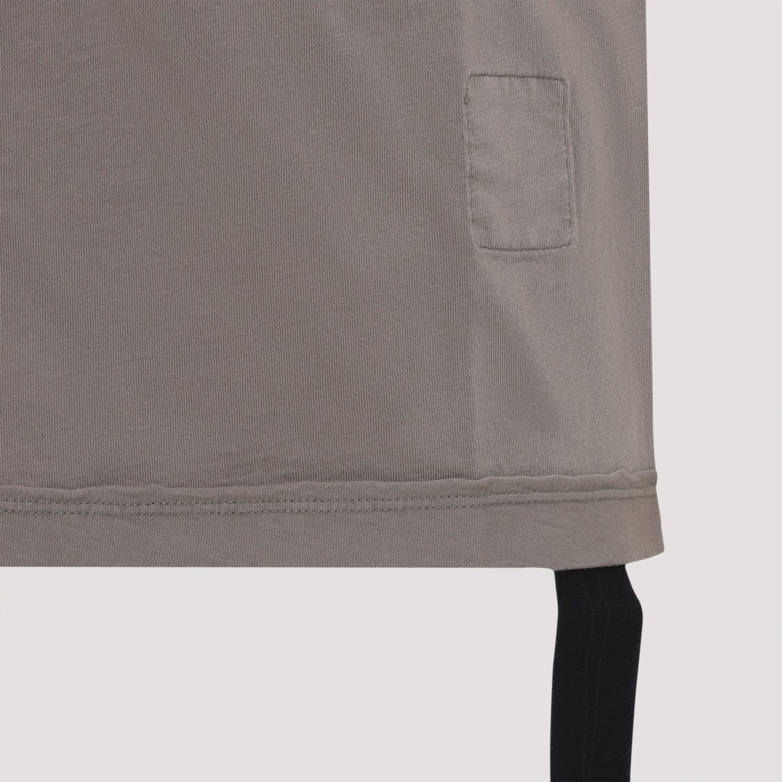 Shop Rick Owens Drkshdw Drkshdw By Rick Owens Dust Grey Level T-shirt With Unique Side Strap