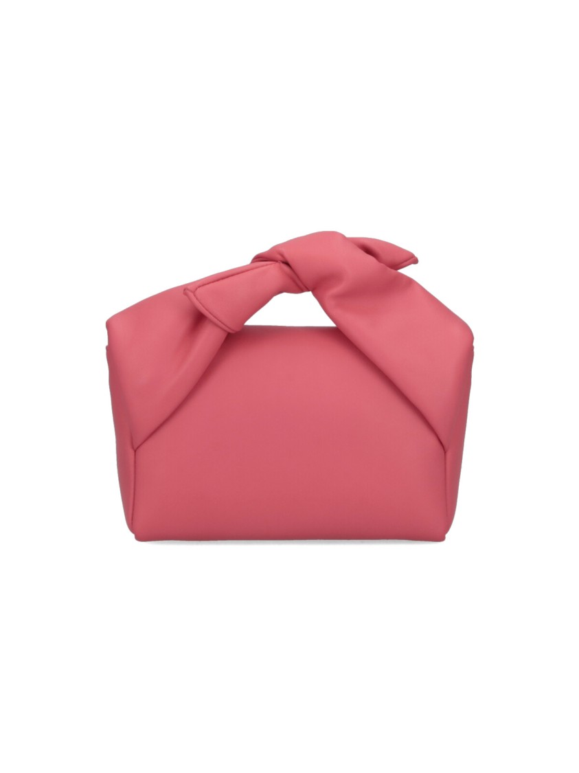 Jw Anderson Twister Midi Bow Leather Top-handle Bag