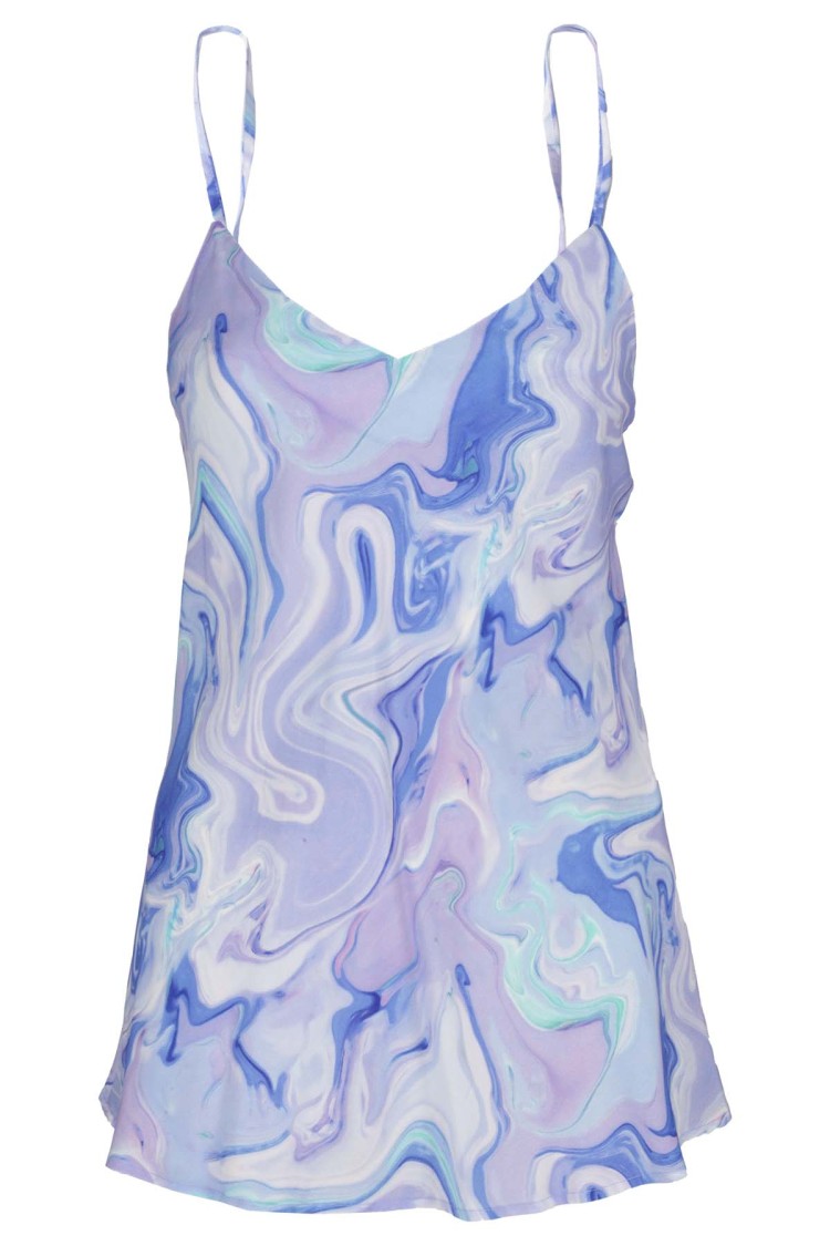 Bcbg Max Azria Purple-colored Top With Patterned Print In Blue