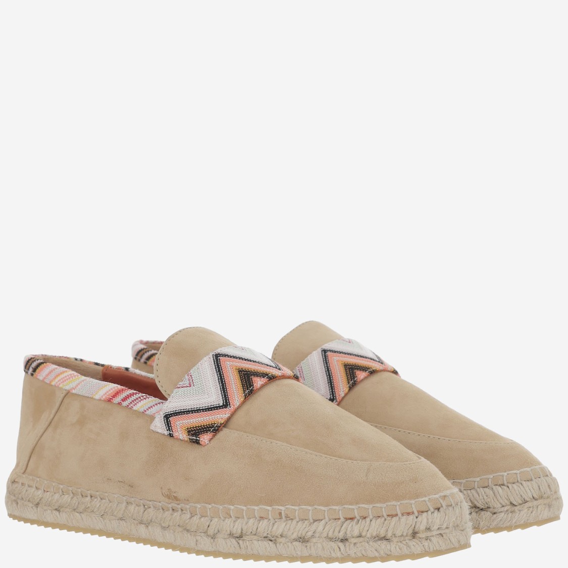 Shop Missoni Viscose Blend Espadrilles With Zigzag Pattern