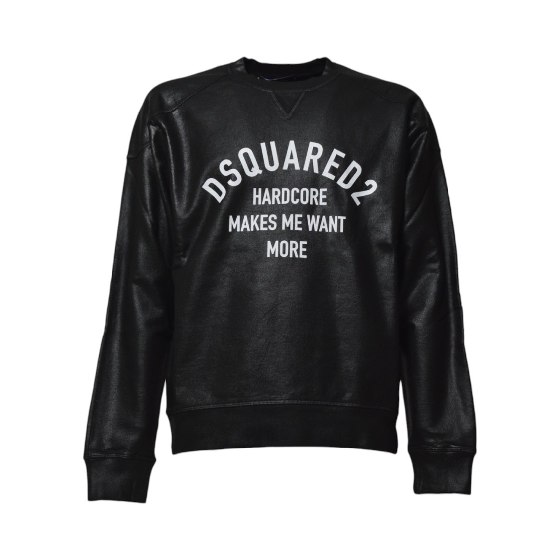 パーカー・フーディ Dsquared2 Cool Biker Fit Crewneck Sweatshirt In Black Coated Dsquared2 Cool Biker Fit Crewneck Sweatshirt In Black Coated