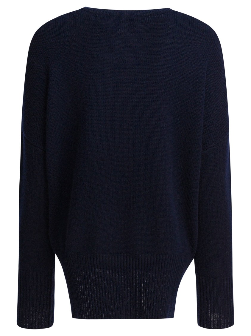 Lisa Yang Deep Blue Cashmere Knit Sweater In Blue