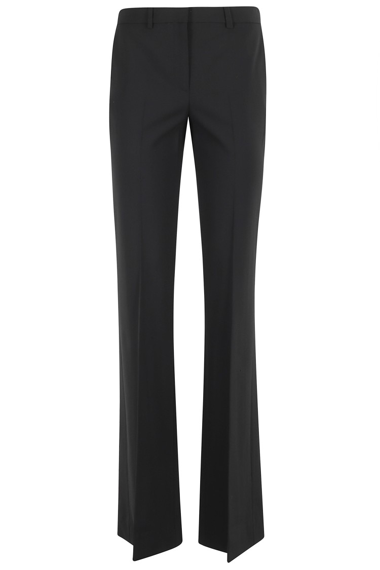 Theory Tailored Black Wool Blend Pants In Black