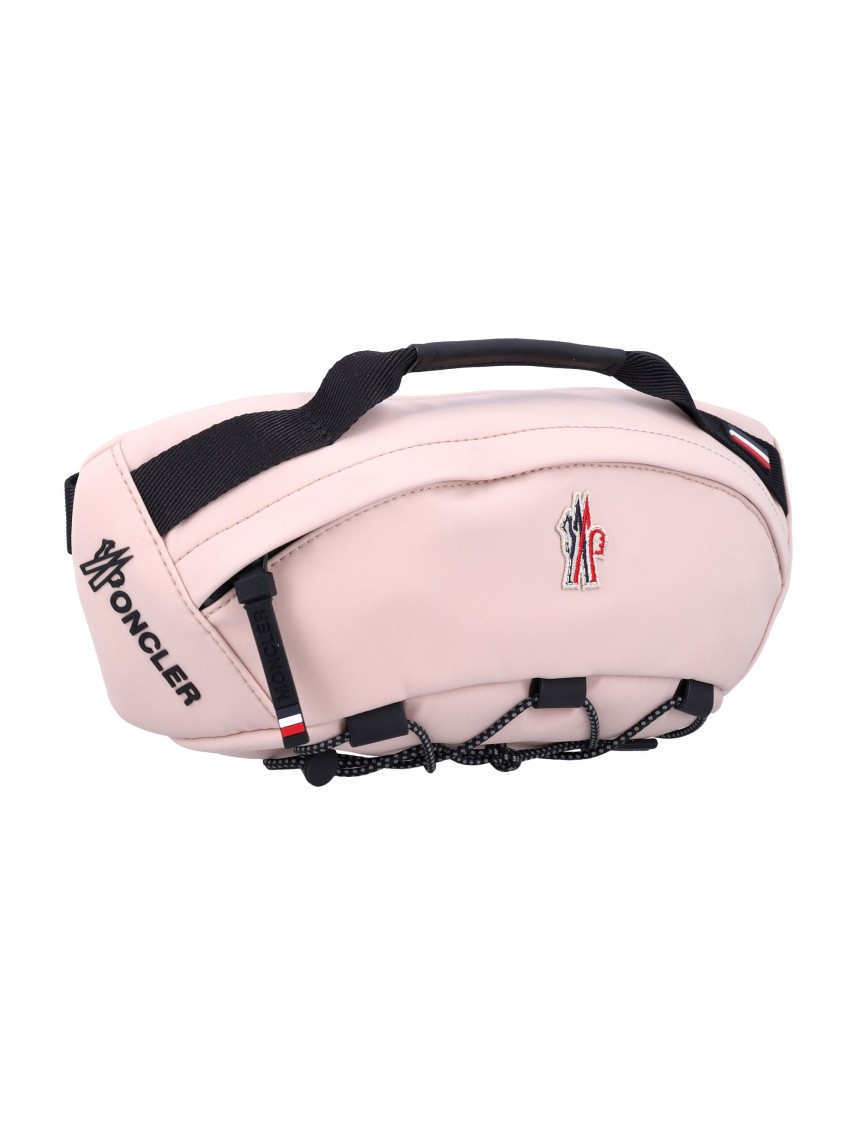 Moncler Durable Nylon Belt Bag With Magnetic Buckle In Pink