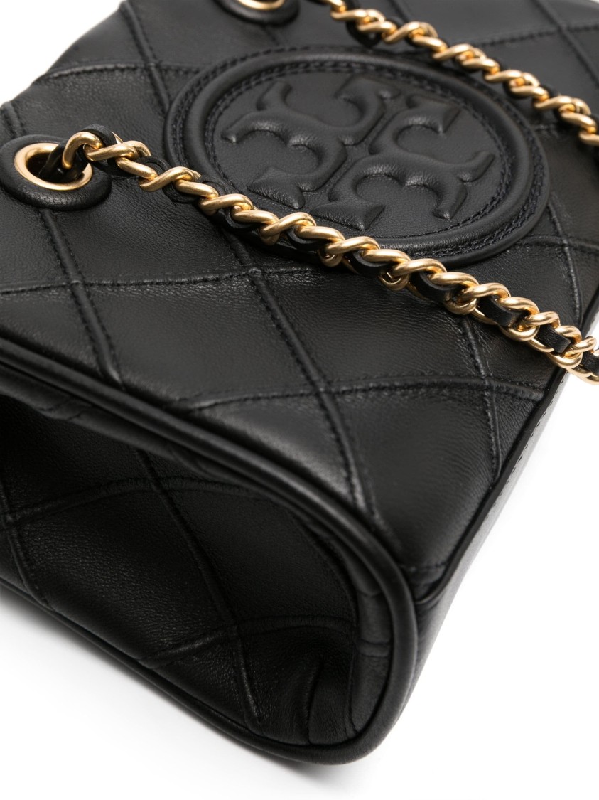 Tory Burch Fleming Soft Mini Chain Tote In Black