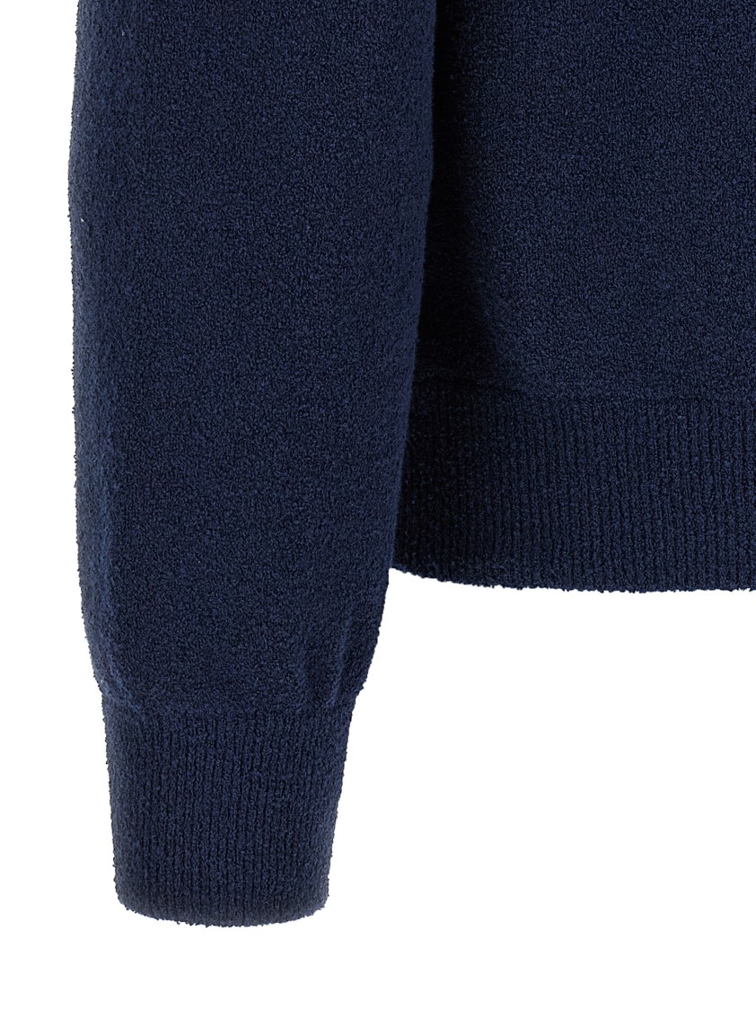 Roberto Collina Blue Spongy Cotton Blend Hoodie | THE LIST