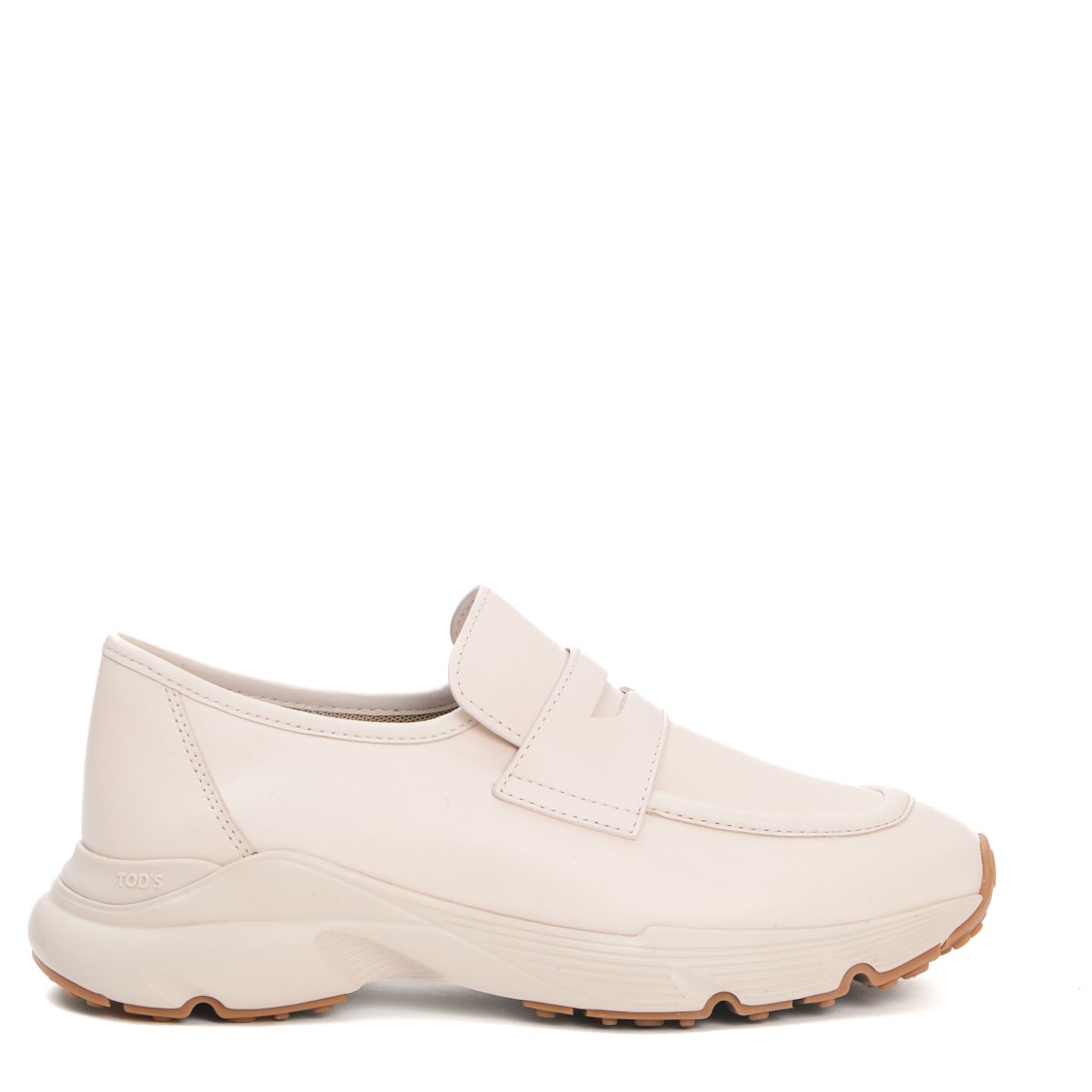 TOD'S TOD'S SPORTY CALF LEATHER MOCCASIN SNEAKERS