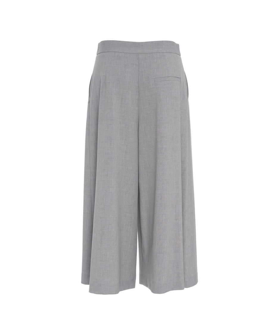 Ottod'ame Bermudas With Elegant Pleats And Refined Detailing In Grey