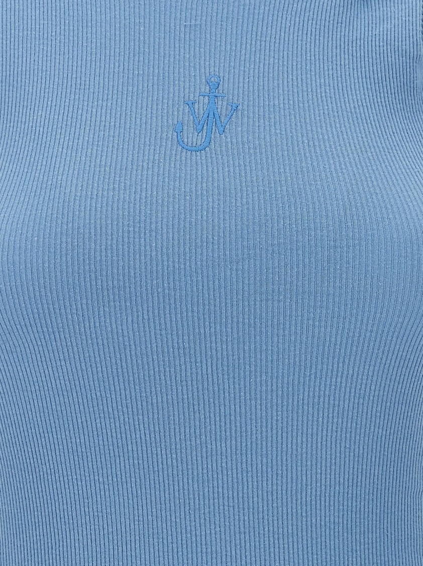 Jw Anderson J.w.anderson Logo Ribbed Dress In Blue