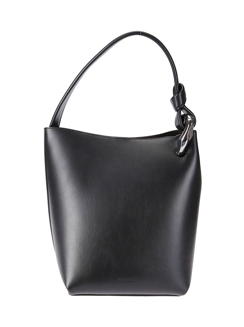 Jw Anderson Borsa A Secchiello In Pelle Nera Donna In Gray