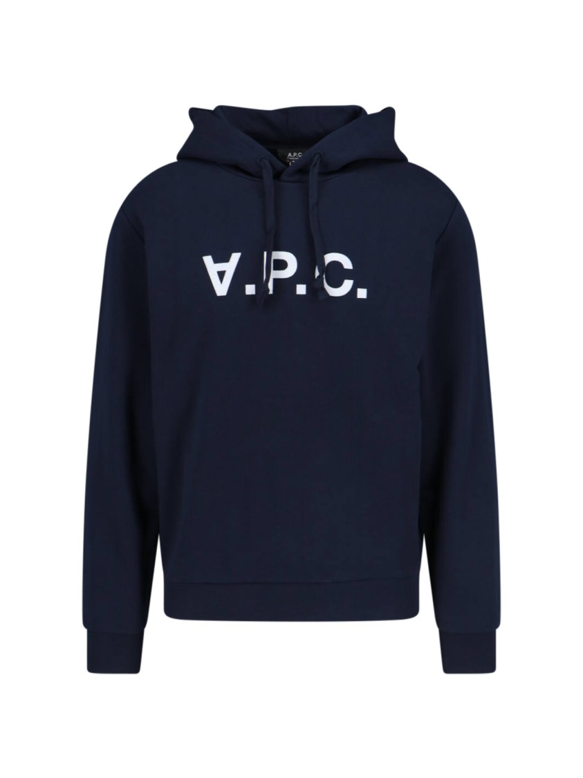 Apc A.p.c. Milo Hoodie With Flocked Logo Print