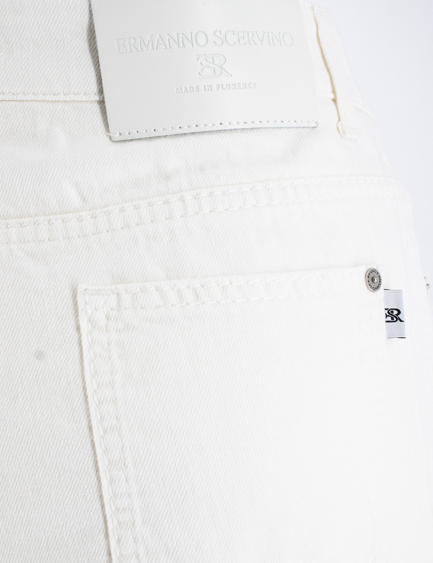 Ermanno Scervino Wide-leg High-waist Jeans In White