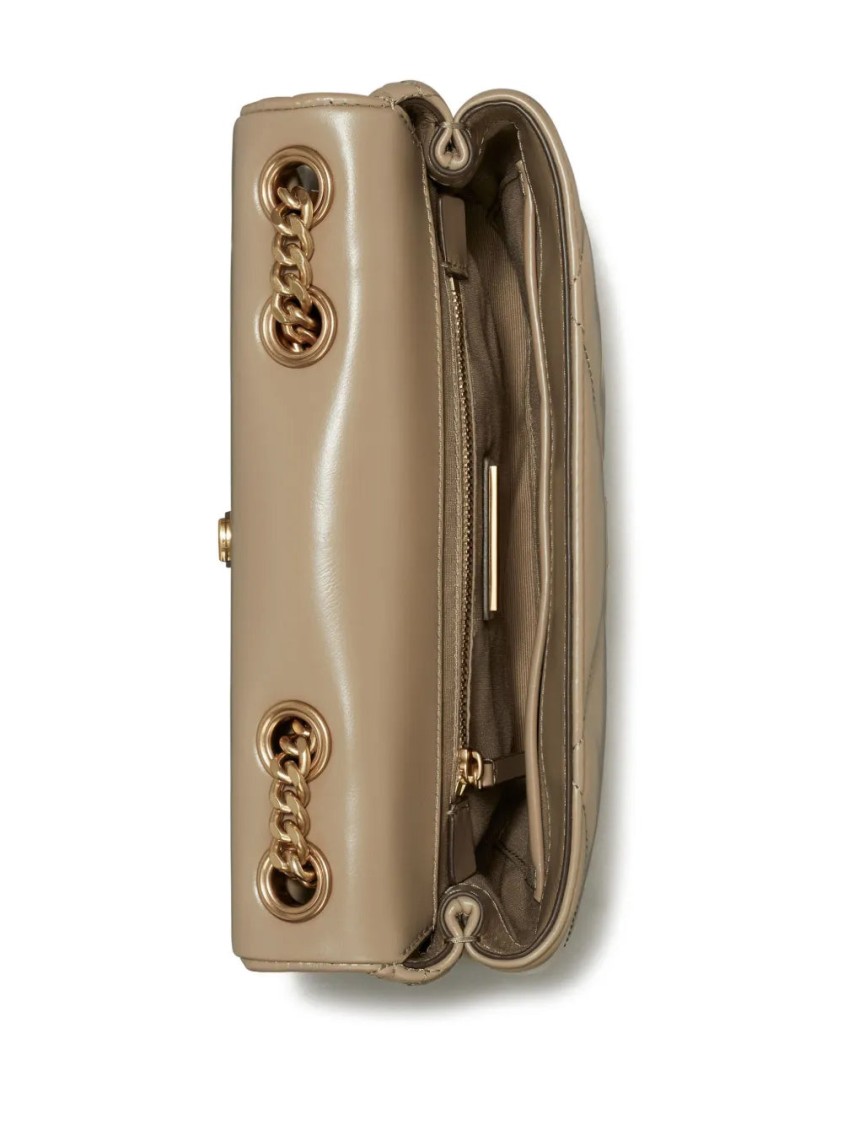 Tory Burch Small Kira Diamond-quilted Convertible Shoulder Bag In Neutral