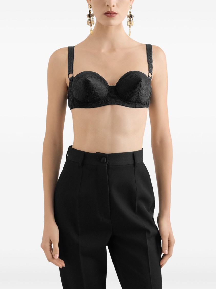 Dolce & Gabbana Lace Balconette Bra In Black