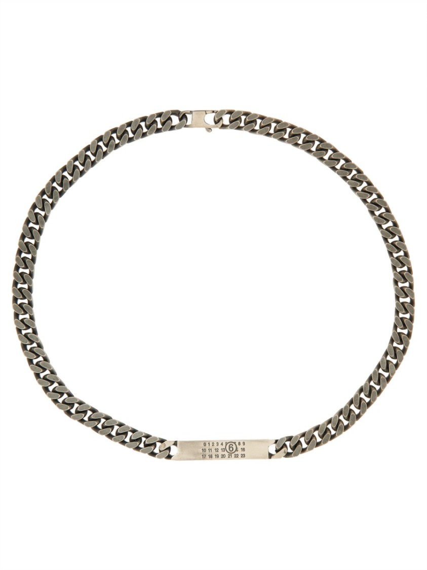 Mm6 Maison Margiela Mm6 By Maison Margiela Interlocking Brass Chain Necklace With Polished Finish